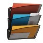 PORTADOCUMENTI DA PARETE SET DA 3 VASCHETTE MESH IN RETE METALLICA NERO ALBA - MESHFILE/N