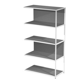 MODULO AGGIUNTIVO LIBRERIA MODULAR 90X44H161CM CON STRUTTURA BIANCO - ANTRACITE - DOE161S-AN-T