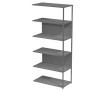 MODULO AGGIUNTIVO LIBRERIA MODULAR 90X44H200CM CON STRUTTURA ANTRAC.- ANTRACITE - DOE200S-AF-T