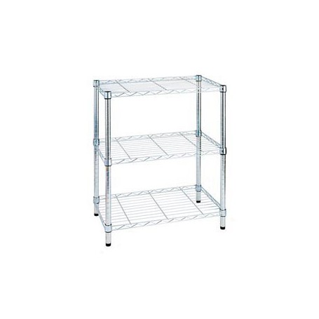 LIBRERIA 3 RIPIANI IN ACCIAIO CROMATO 36X60CM - H75CM ARCHIMEDE LIGHT - AC1424-3