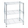 LIBRERIA 3 RIPIANI IN ACCIAIO CROMATO 36X60CM - H75CM ARCHIMEDE LIGHT - AC1424-3