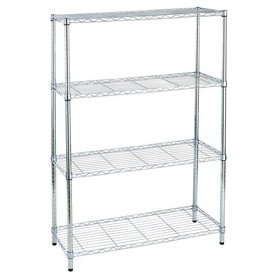 LIBRERIA 4 RIPIANI ACCIAIO CROMATO 36X90CMH137CM ARCHIMEDE LIGHT - ARCHIAC-1436-4