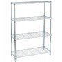 LIBRERIA 4 RIPIANI ACCIAIO CROMATO 36X90CMH137CM ARCHIMEDE LIGHT - ARCHIAC-1436-4