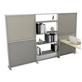 PARETE DIVISIORIA/LIBRERIA TETRIX PREMONTATA - PROFILO SILVER - 3005148S