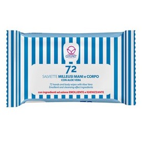 BUSTA DA 72 SALVIETTE IGIENIZZANTI MILLEUSI COTONET ALOE - 3153CT02