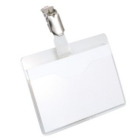 25 PORTANOME TASCA APERTA 60X90MM CLIP IN METALLO DURABLE - 8106-19