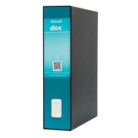 REGISTRATORE DOX 2 VERDE MARE DORSO 8CM F.TO PROTOCOLLO ESSELTE - D26212
