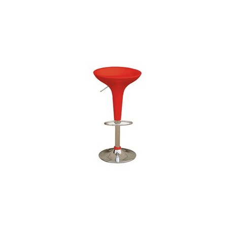 SGABELLO BAR IN ABS E ACCIAIO H55/78CM ROSSO - HC148R