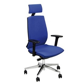 POLTRONA SEMIDIREZIONALE LARISSA LR1SB BLU C/BRACCIOLI REGOLABILI E POGGIATESTA - LA1PG/BR2D/SB