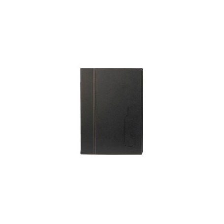 CARTA DEI VINI A4-24X34CM NERO TRENDY CON 1 INSERTO DOPPIO - MC-TRWC-BL