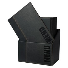 MENU-BOX TRENDY CON 20 PORTA MENU' NERO - MC-BOX-TRA4-BL
