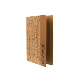 PORTA MENU' A4-24X34CM SUGHERO DESIGN CON 1 INSERTO DOPPIO - MC-DRA4-CORK