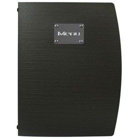 PORTA MENU' A4-24X34CM NERO RIO CON 1 INSERTO DOPPIO - MC-RCA4-BL