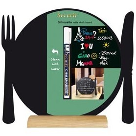 LAVAGNA DA TAVOLO 'PIATTO' SILHOUETTE SECURIT - FBT-PLAT