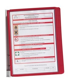 LEGGIO DA MURO VARIO WALL 5 - 5 PANNELLI ROSSO DURABLE - 5551-03