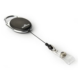 10 CHIOCCIOLE YO-YO STYLE NERO CON FILO RETRATTILE X PORTABADGE DURABLE - 8324-01