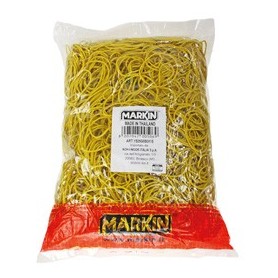 ELASTICO GOMMA GIALLO Ã70 SACCO DA 1KG MARKIN - Y525G070X15