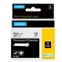 NASTRO POLIESTERE PERMANENTE 9MM X 5.5MT NERO SU BIANCO 18482 RHINO - S0718240