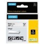 NASTRO VINILE 9MM X 5.5MT NERO SU BIANCO 18443 RHINO - 18443
