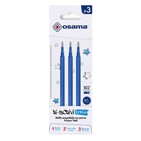 SET 3 REFILL INCHIOSTRO GEL RISCRIVI CANCELLABILE 0