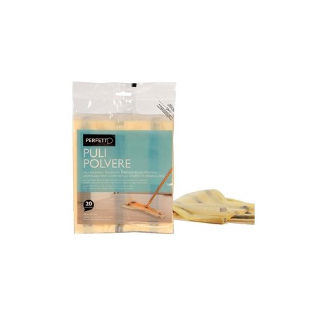 20 RETINE PULIPOLVERE 45X22CM GIALLE PERFETTO - 0260C