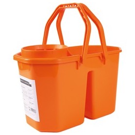 SECCHIO DOPPIA VASCA 15LT CON STRIZZATORE PERFETTOFACTORY - 0469H
