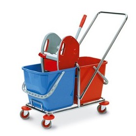 CARRELLO DUO DOPPIA VASCA 25+25LT CON PRESSA PERFETTOFACTORY - 0470B