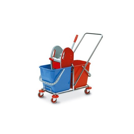 CARRELLO DUO DOPPIA VASCA 25+25LT CON PRESSA PERFETTOFACTORY - 0470B