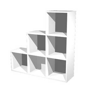LIBRERIA 6 CASELLE A SCALARE 104X29