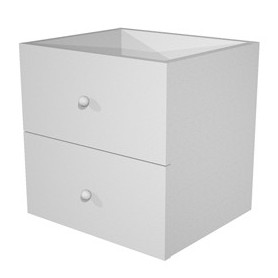 CASSETTIERA 2CASS. GRIGIO ALLUMINIO PER LIBRERIA RAINBOW - 2C MAXC/5