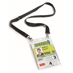 10 PORTANOMI A6 CON CORDONCINO NERO DURABLE - 8525-01
