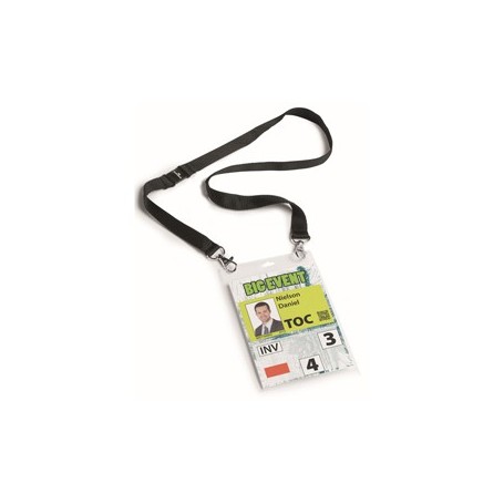 10 PORTANOMI A6 CON CORDONCINO NERO DURABLE - 8525-01