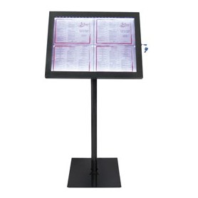 ESPOSITORE A LED 4XA4 PER ESTERNI SECURIT - MCS-4A4-BL-SET