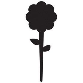 SET 5 SILHOUETTE TAGS 'FIORE' SECURIT - TAG-FLOWER-5