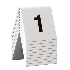 SET DA 1 A 10 NUMERI PER I TAVOLI SECURIT - TN-1-10-WT