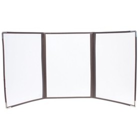 SET 3 PORTA MENU' CRYSTAL BR3 TRIPLO (PER 6 FOGLI A4) - MC3-CYA4-BR3