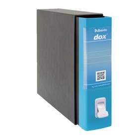REGISTRATORE DOX 2 AZZURRO CAPRI DORSO 8CM F.TO PROTOCOLLO ESSELTE - D26201