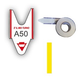 5 ROTOLI DA 2000 TICKETS GIALLO PER ELIMINA CODE PRINTEX - TR/ROLL/GIA