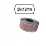 PACK 10 ROTOLI 1000 ETICH. 26X12MM ONDA BIANCO REMOV. PRINTEX - 2612SBR10
