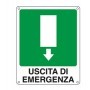 CARTELLO ALLUMINIO 25X31CM 'USCITA DI EMERGENZA' - 20107X