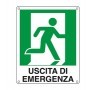 CARTELLO ALLUMINIO 25X31CM 'USCITA DI EMERGENZA A DX' - E20106X