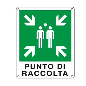 CARTELLO ALLUMINIO 25X31CM 'PUNTO DI RACCOLTA' - E20153X