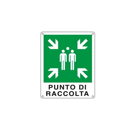 CARTELLO ALLUMINIO 25X31CM 'PUNTO DI RACCOLTA' - E20153X