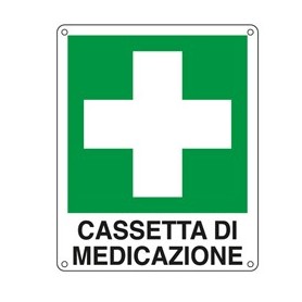 CARTELLO ALLUMINIO 16X21CM 'CASSETTA DI MEDICAZIONE' - E20113W
