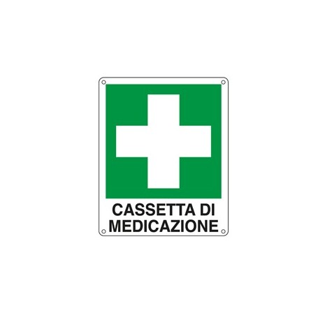 CARTELLO ALLUMINIO 16X21CM 'CASSETTA DI MEDICAZIONE' - E20113W