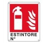 CARTELLO ALLUMINIO 25X31CM 'ESTINTORE NÂ°'' - E20150X