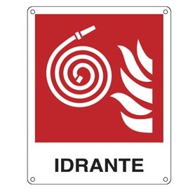 CARTELLO ALLUMINIO 25X31CM 'IDRANTE'' - E20117X