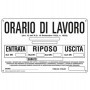 CARTELLO ALLUMINIO 30X20CM 'ORARIO DI LAVORO'' - 3301