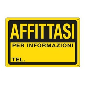 CARTELLO IN PPL 30X20CM 'AFFITTASI' - 3345P