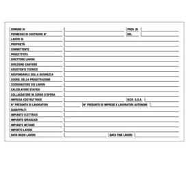 CARTELLO POLIONDA 67X100CM 'CANTIERE SPECIFICHE DEI LAVORI' - PO7003
